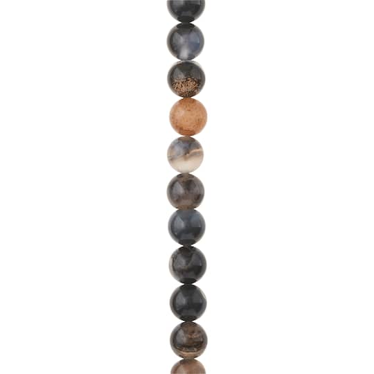 12 Pack: Tuxedo Agate Round Beads, 8mm by Bead Landing®